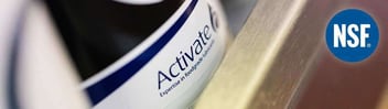 Closeup of Activate foodgrade lubricant aerosol can